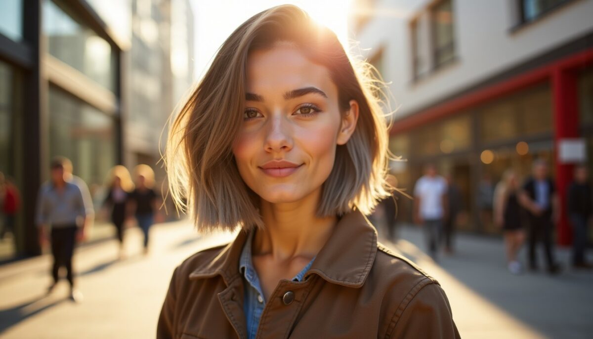 Le balayage gris sur cheveux courts bruns : l'incontournable tendance coiffure du moment !
