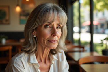 Coiffures mi-longues dégradées avec frange : élégance assurée pour les femmes de 60 ans