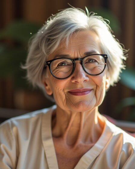 Coiffures élégantes et flatteuses pour femmes de 70 ans portant des lunettes