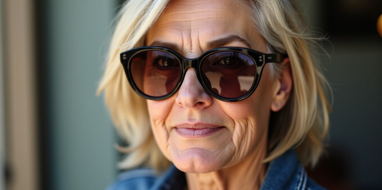 Styles de coiffures chics pour femmes seniors portant des lunettes