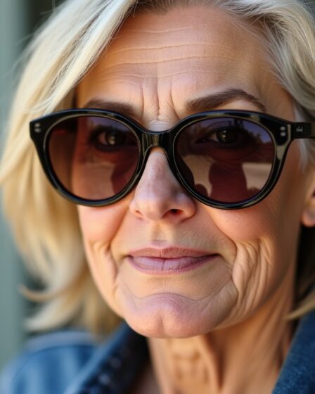 Styles de coiffures chics pour femmes seniors portant des lunettes