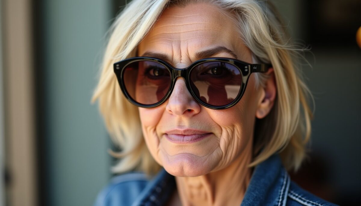 Styles de coiffures chics pour femmes seniors portant des lunettes