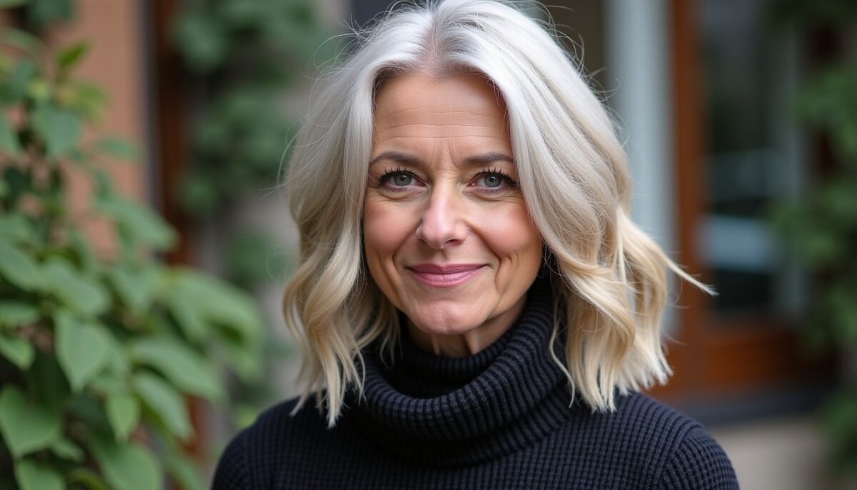 Coupe mi-longue dégradée avec frange après 50 ans : osez un look audacieux et moderne